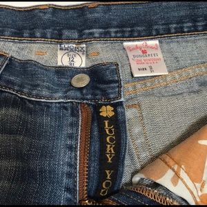 Lucky Brand Dungarees cut off shorts size 12